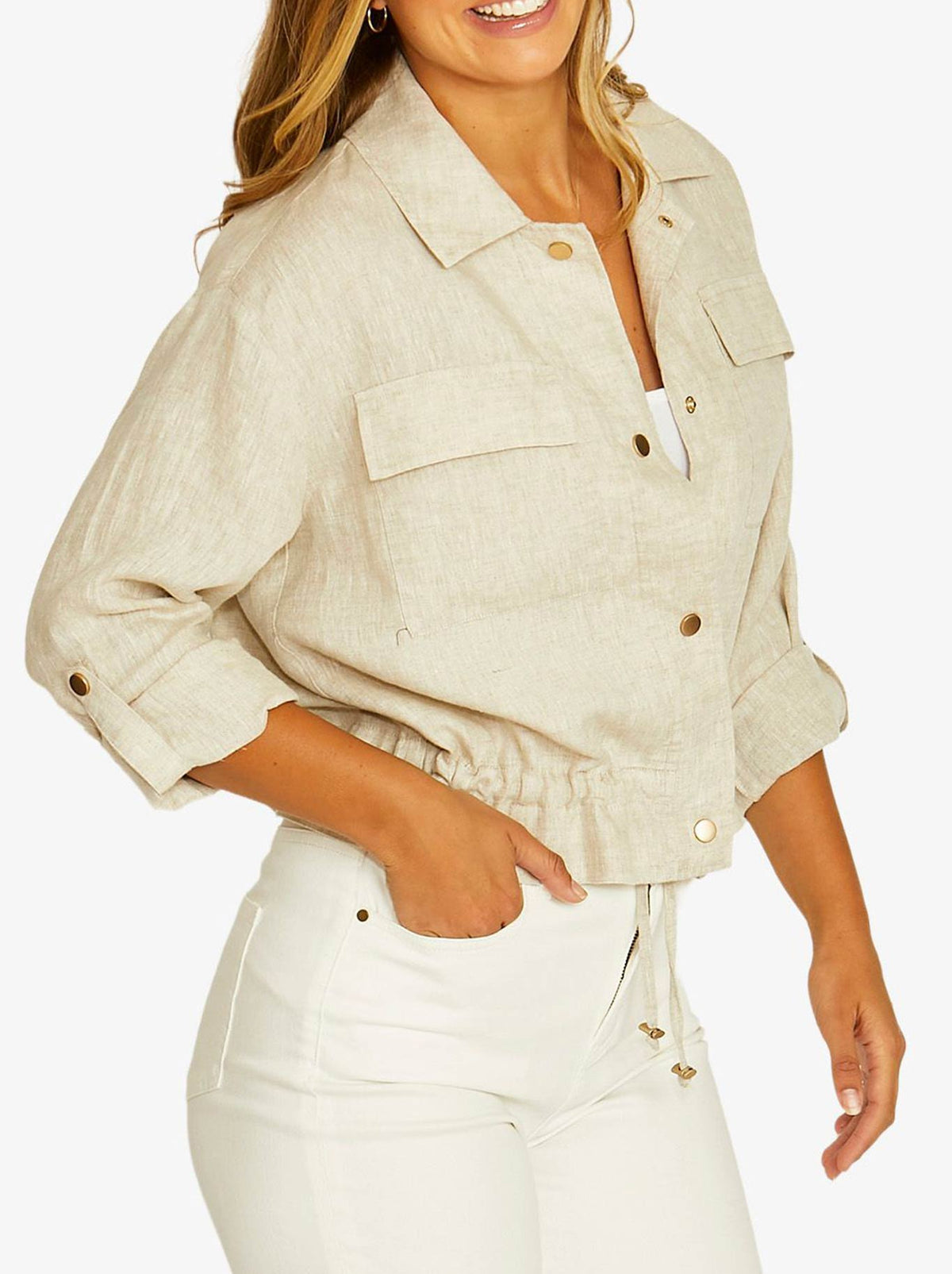 Jump Drawstring Jacket (Evergreen)