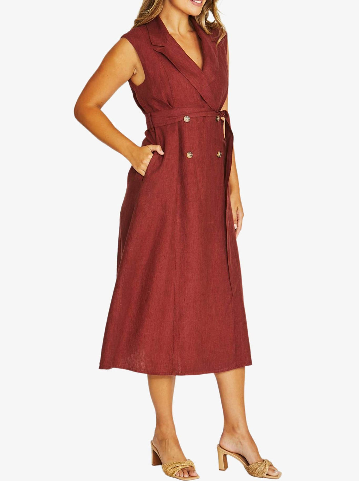 JUMP DOUBLE BREASTED DRESS (Jungle)