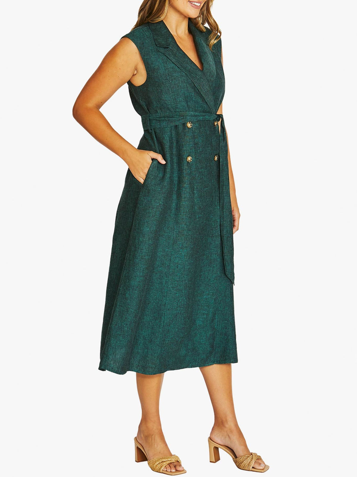 JUMP DOUBLE BREASTED DRESS (Jungle)