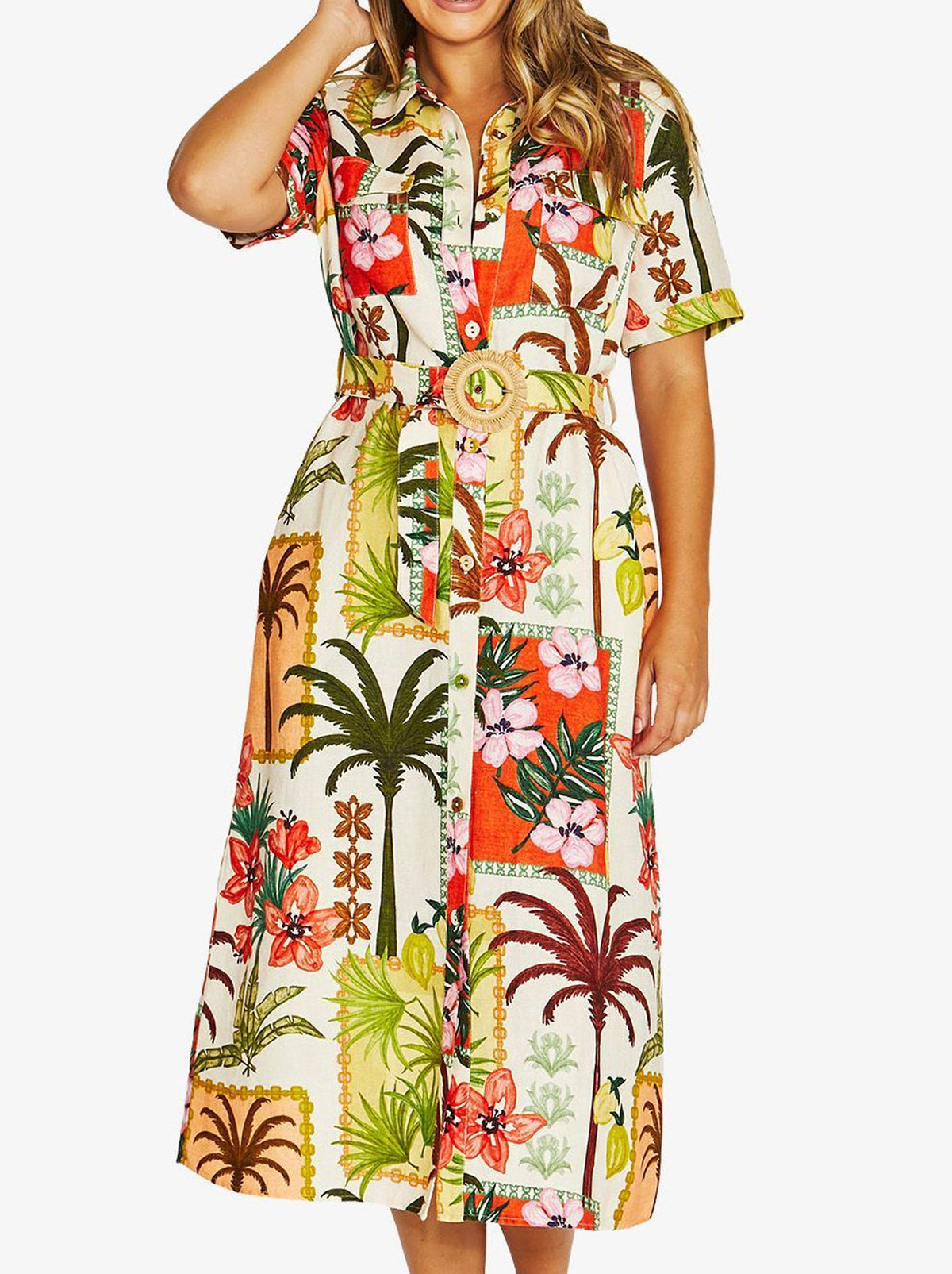 Image of Dresses. Product name - Jump Wild Paradise Dress in Multi colour by brand - Jump