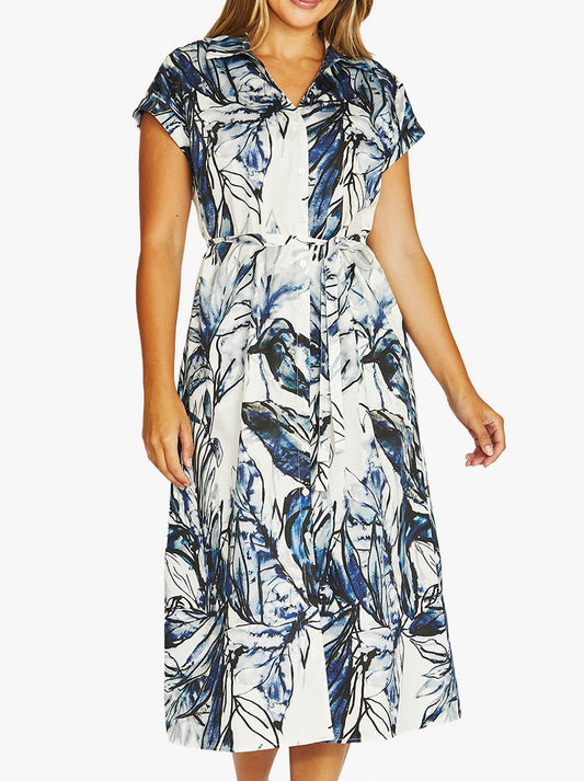 Image of Dresses. Product name - JUMP INKY ABSTRACT DRESS in Multi colour by brand - Jump