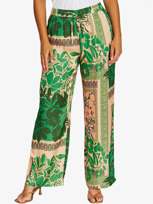 Image of a model wearing Pants. Product name - JUMP ALFRESCO PANT in Multi colour by brand - Jump
