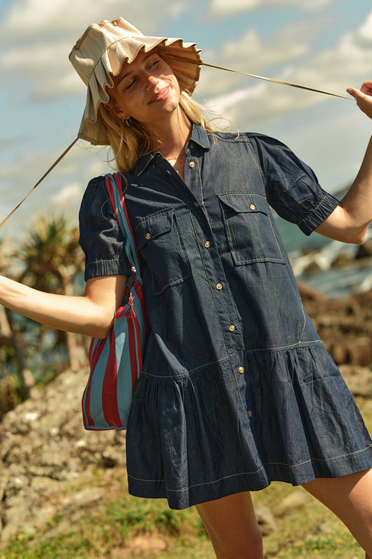 Image of Jeans. Productname: Itami Giverny Dress Denim in Denim colour by brand - Kabana