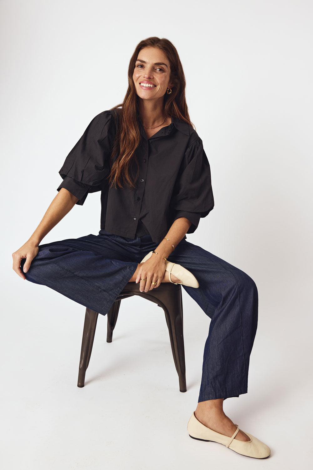 Image of Shirts. Product name - Rubyyaya Beth Shirt Black in Black colour by brand - Rubyyaya