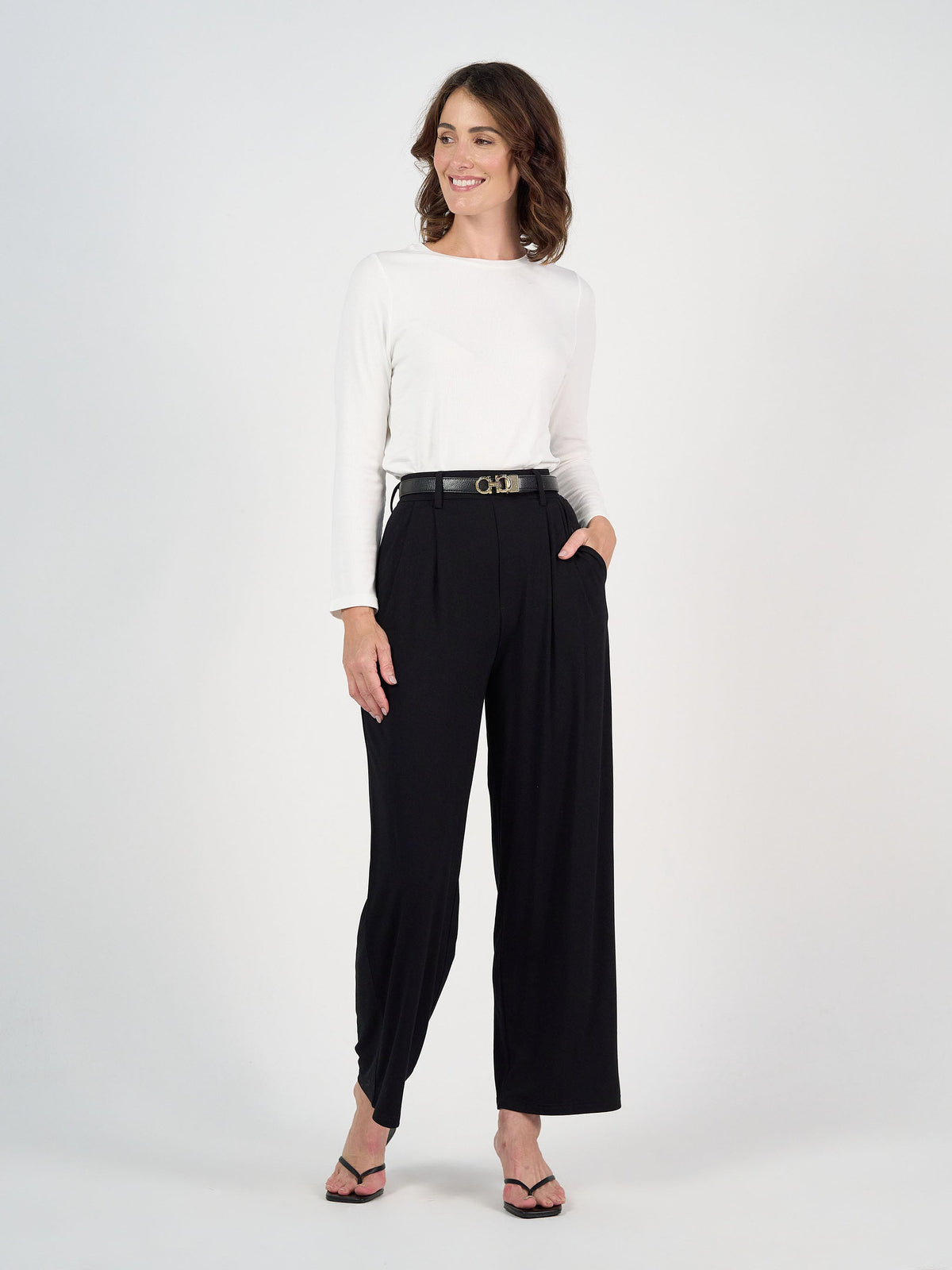 Lou Lou Kelly Ribbed Long Sleeve Bamboo Top (Cream)