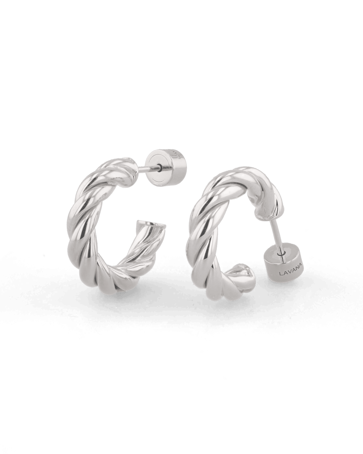 LAVANA Kinetic Silver Hoop Earrings