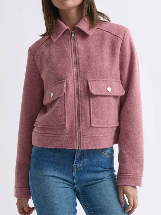 Image of Coats & Jackets. Productname: Kireina Carla Jacket in Musk Pink colour by brand - Kireina