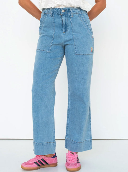 Image of Jeans. Productname: KIREINA CELESTE PANT in Floral colour by brand - Kireina