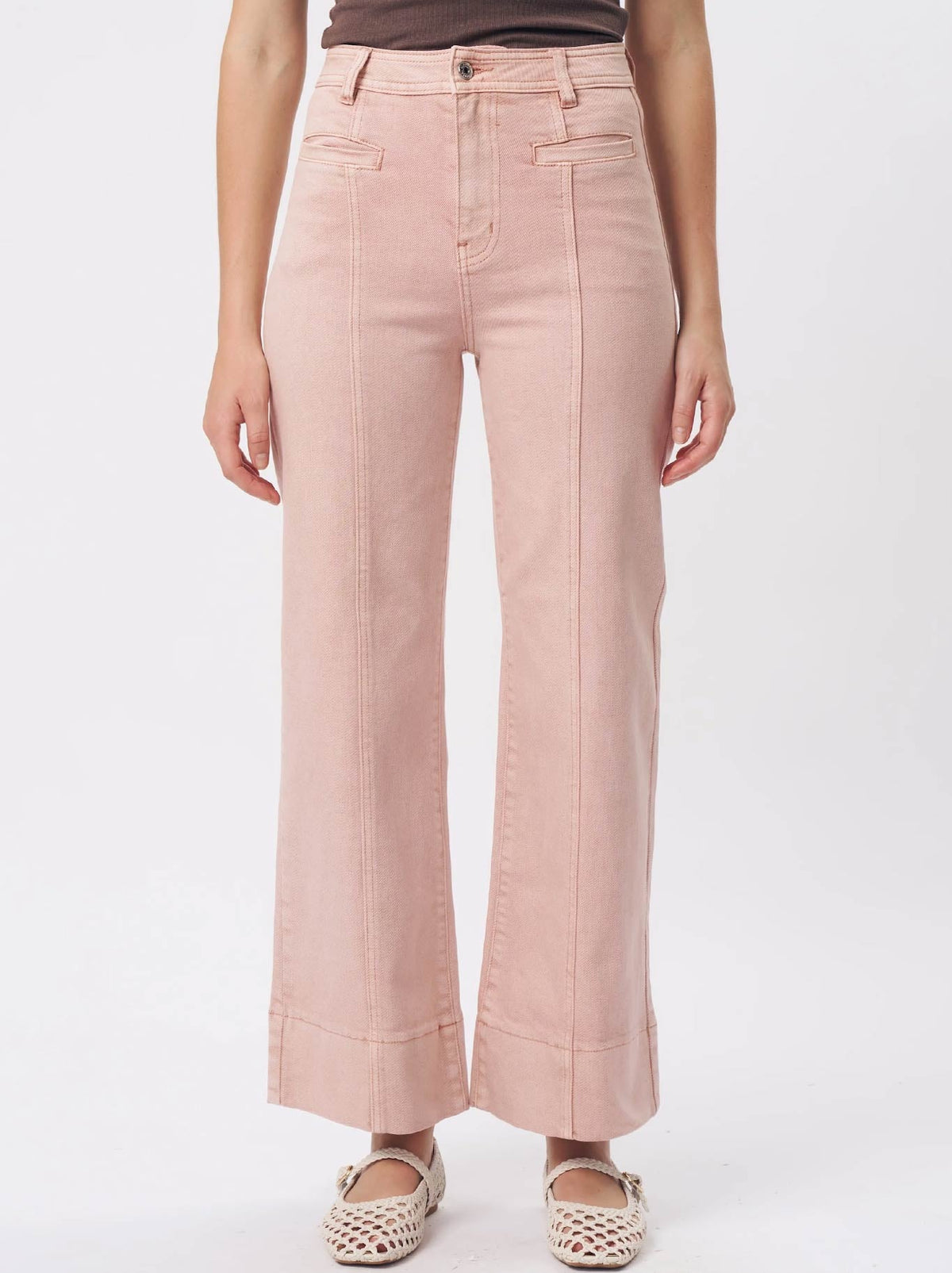 Image of Jeans. Product name - Kireina Charlie Jean in Musk Pink colour by brand - Kireina