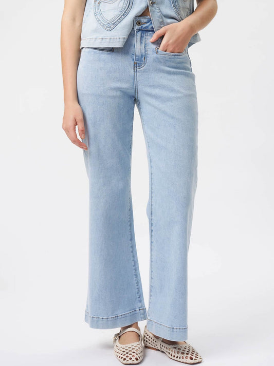 Image of Jeans. Product name - KIREINA FREYA JEAN in Sky Blue colour by brand - Kireina