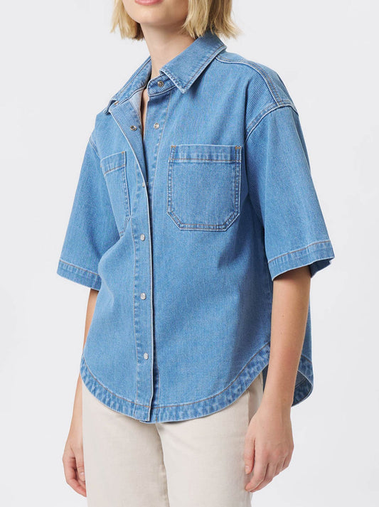 KIREINA BETH CORDUROY SHIRT (Mid Blue)
