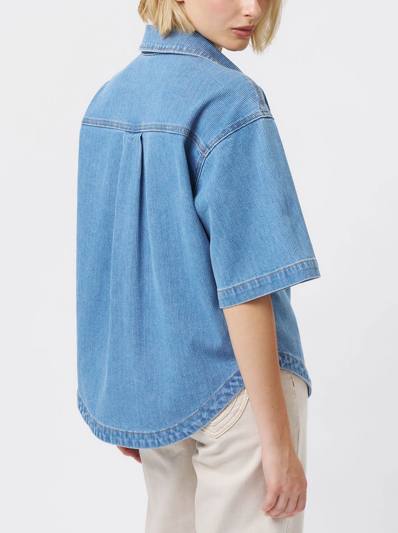 Kireina Beth Cord Shirt (Mid Blue)