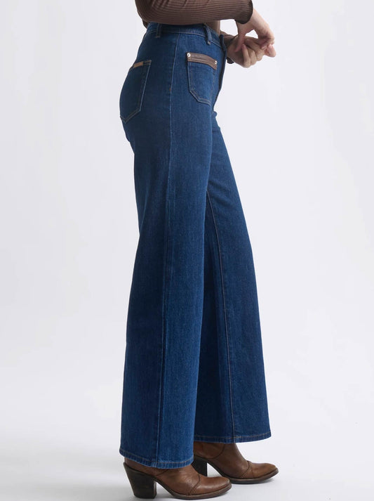 Kireina Harper Jean Leather Pocket (Palisade Blue)