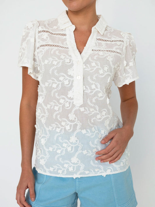 Image of Shirts. Productname: KIREINA VALENTINA SHIRT in White colour by brand - Kireina