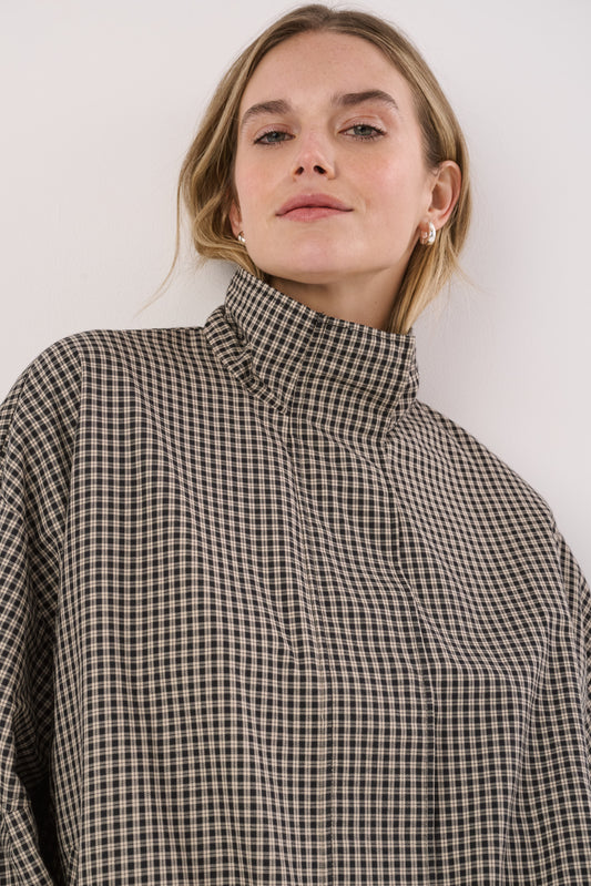 Sass Clothing Sammie Bomber Jacket (Camel Check)