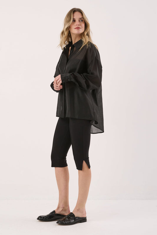 Sass Clothing Val Oversized Shirt (Black)