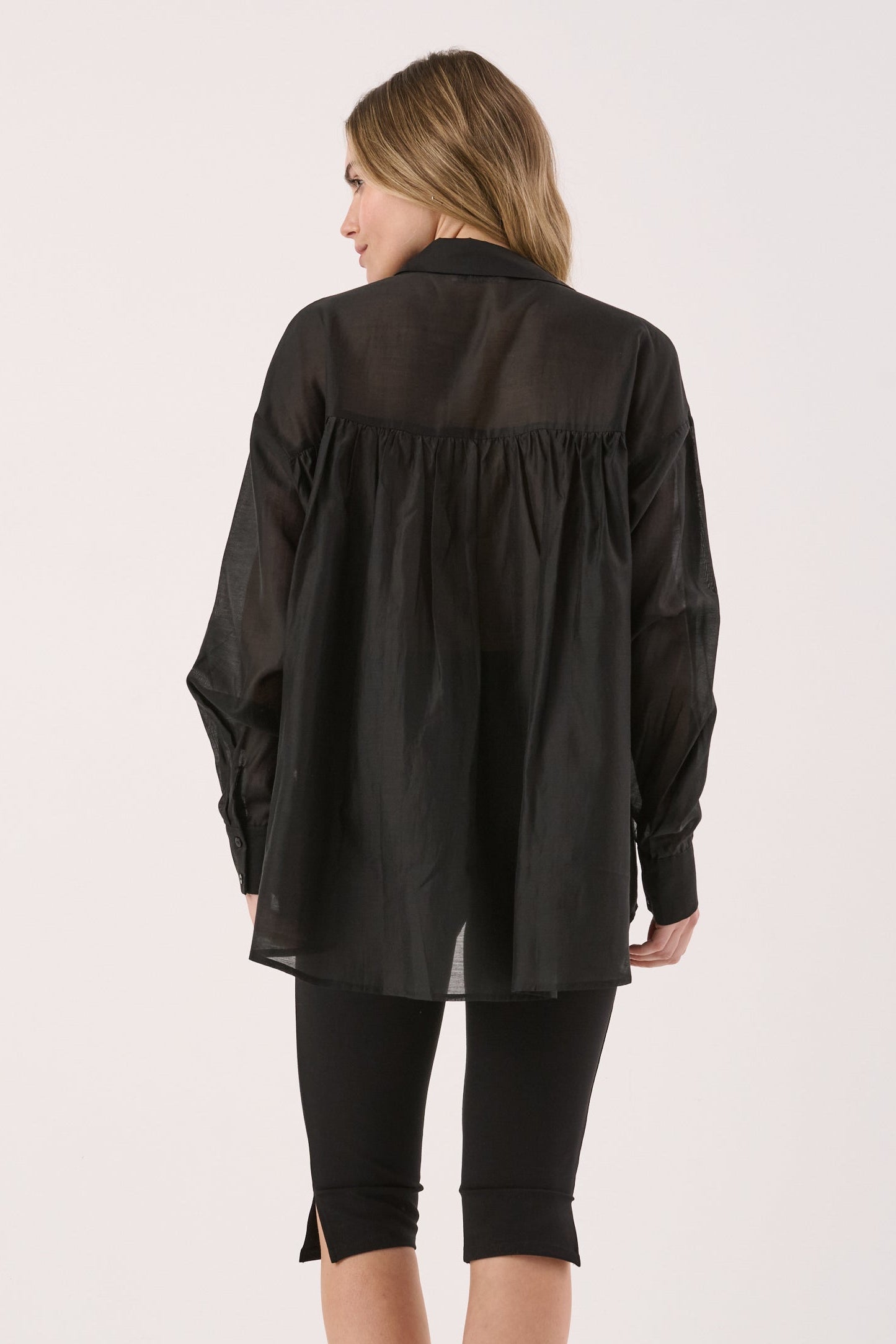Sass Clothing Val Oversized Shirt (Black)