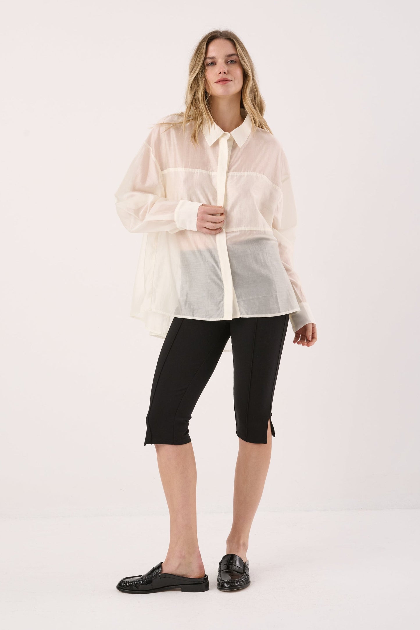 Sass Clothing Val Oversized Shirt (White)