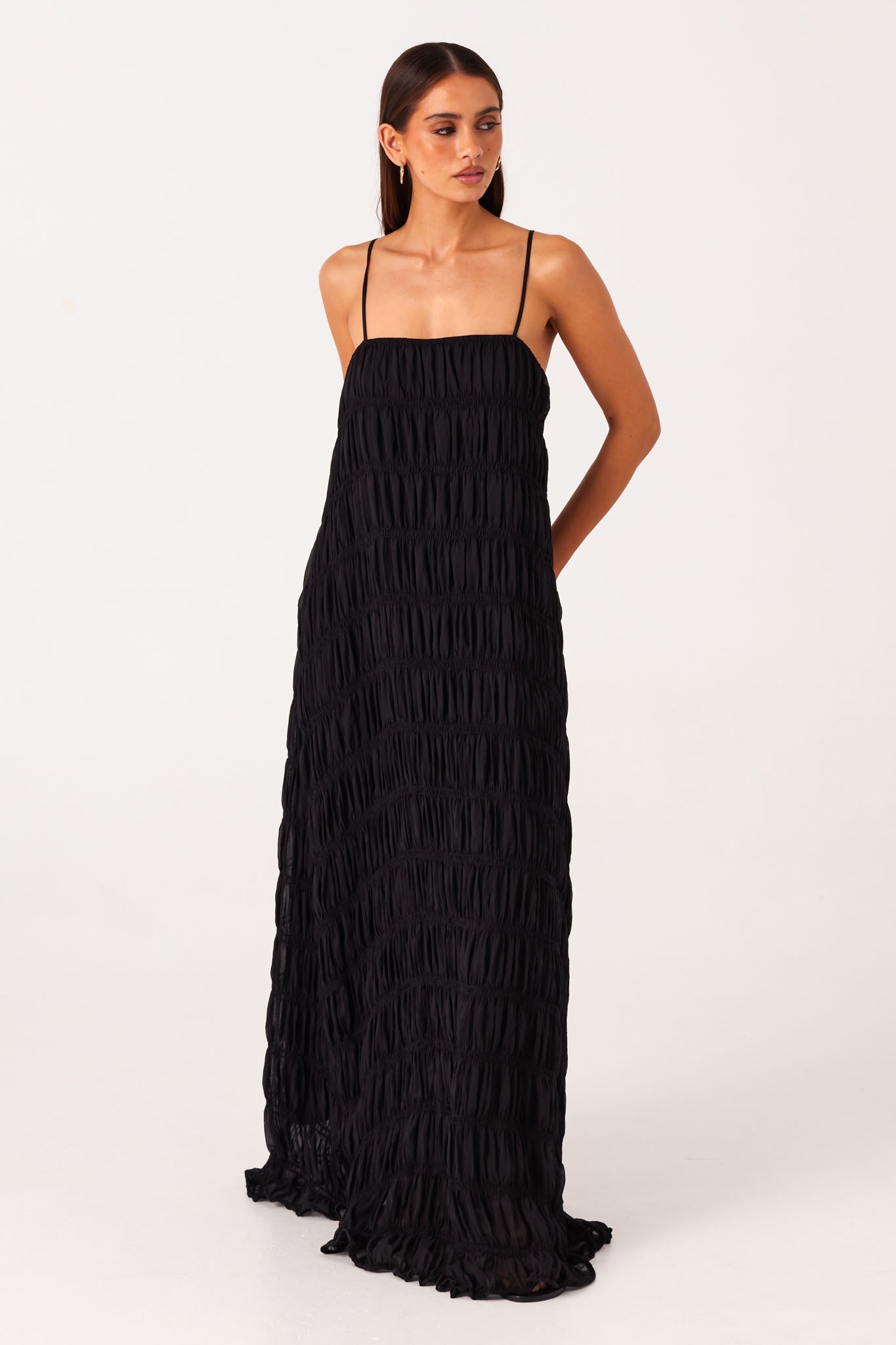 Image of Dresses. Productname: SNDYS LOUISIANA MAXI DRESS in Black colour by brand - SNDYS