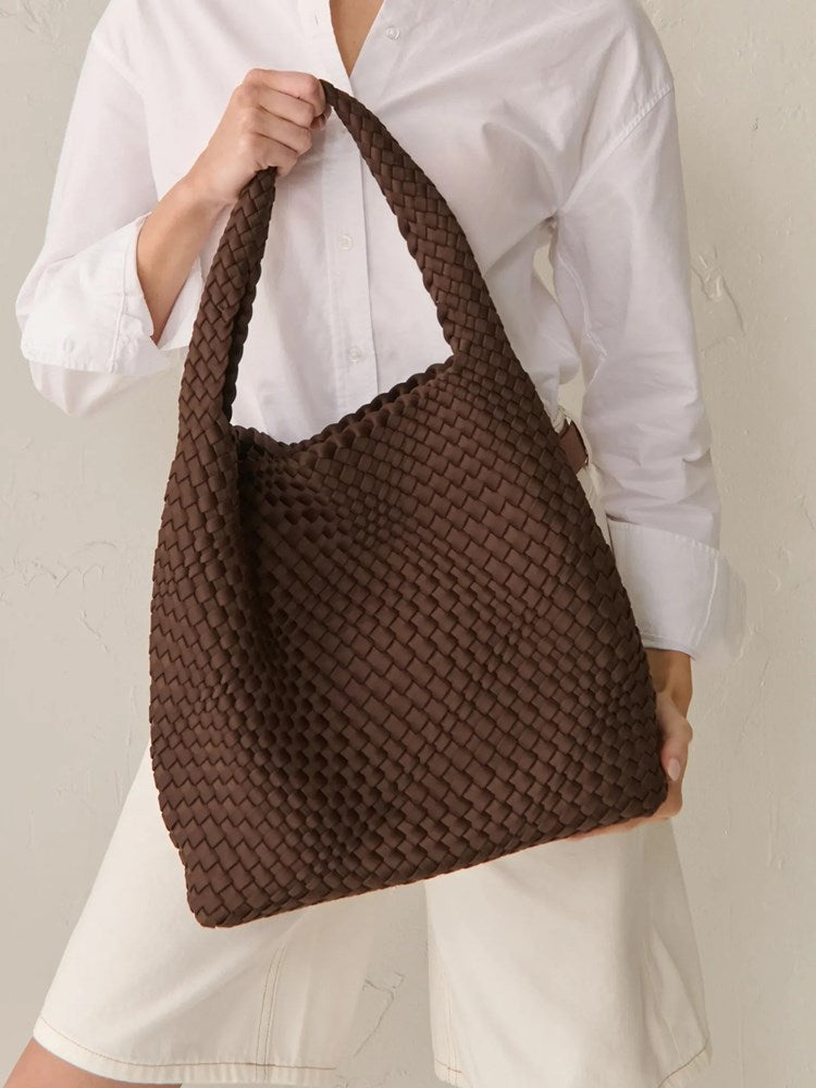 Betty Basics L&S Layla Woven Tote Bag (Brown)