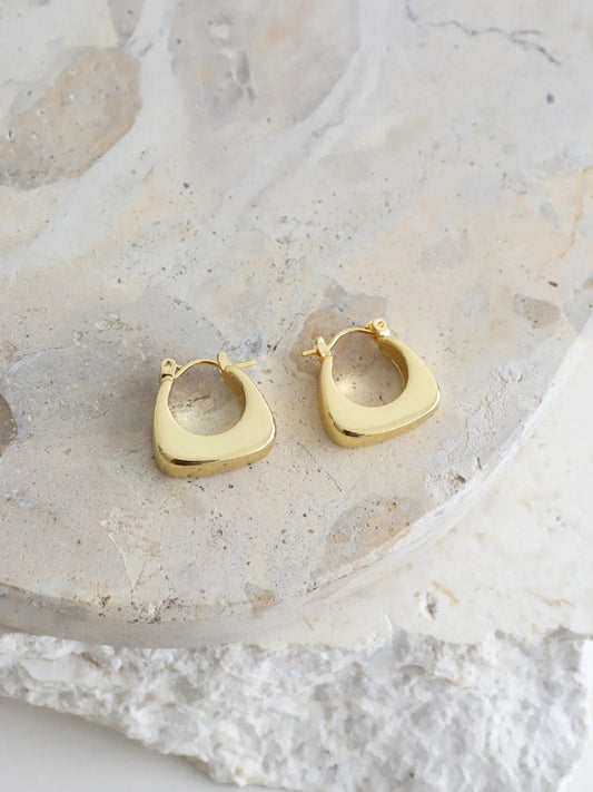 Betty Basics Nora Huggie 18K Plated Earrings (Gold)