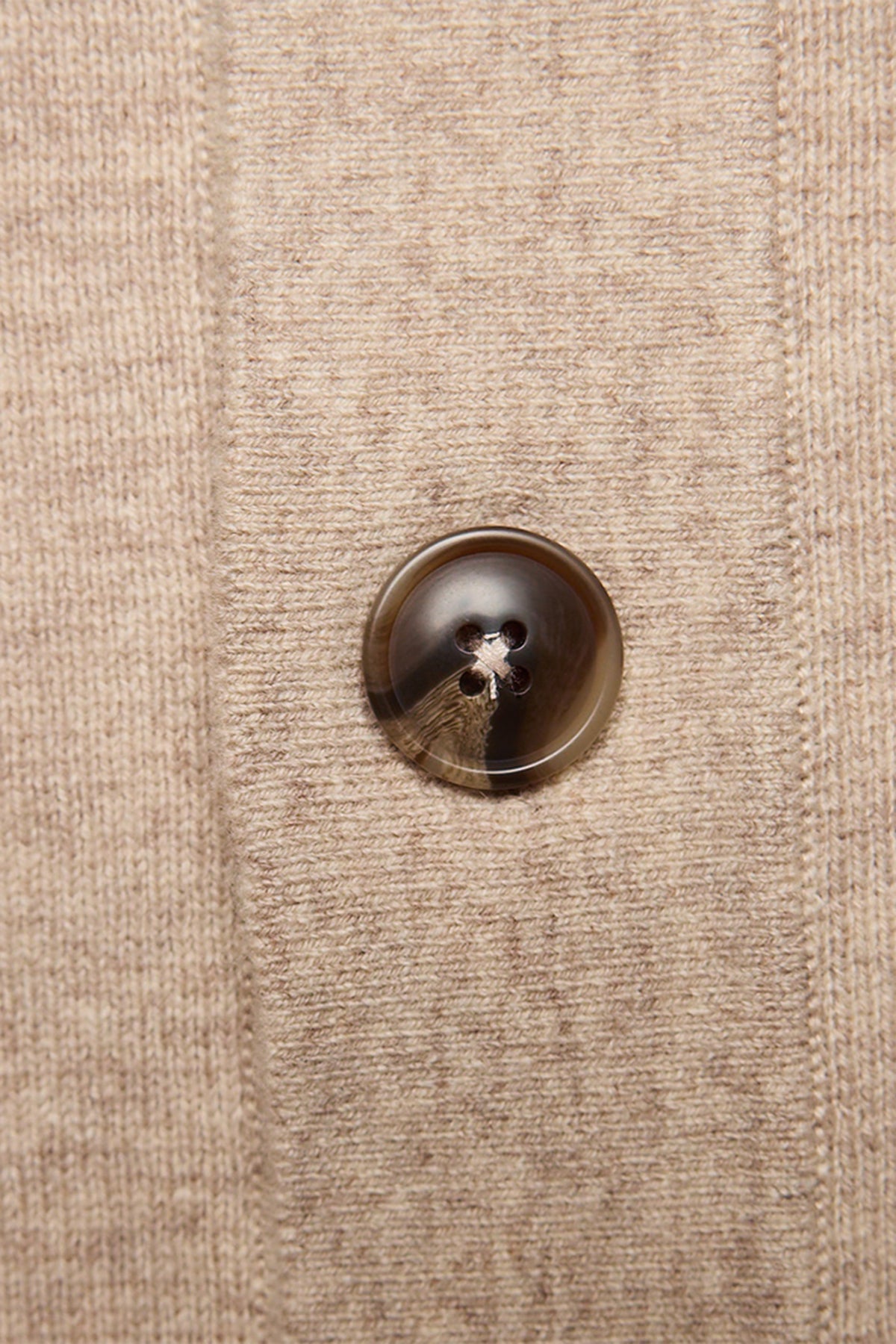 Anthony Squires Heavy weight cashmere blend cardigan (Fawn)