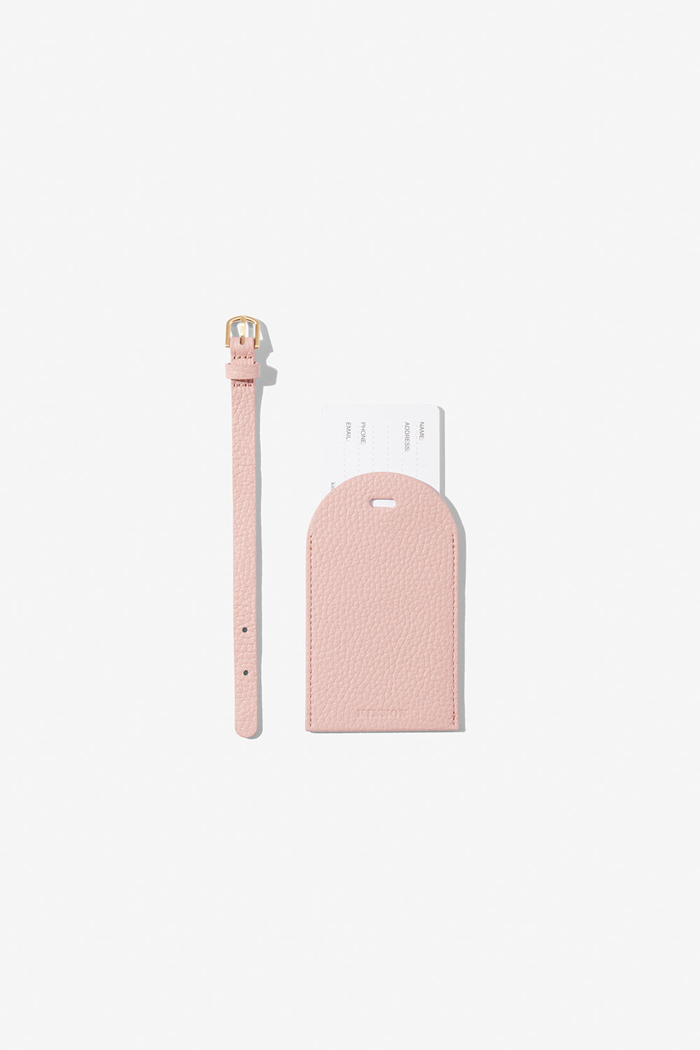 Image of Badge & Pass Holders. Product name - HALE LUGGAGE TAG BLUSH in Blush colour by brand - KINNON