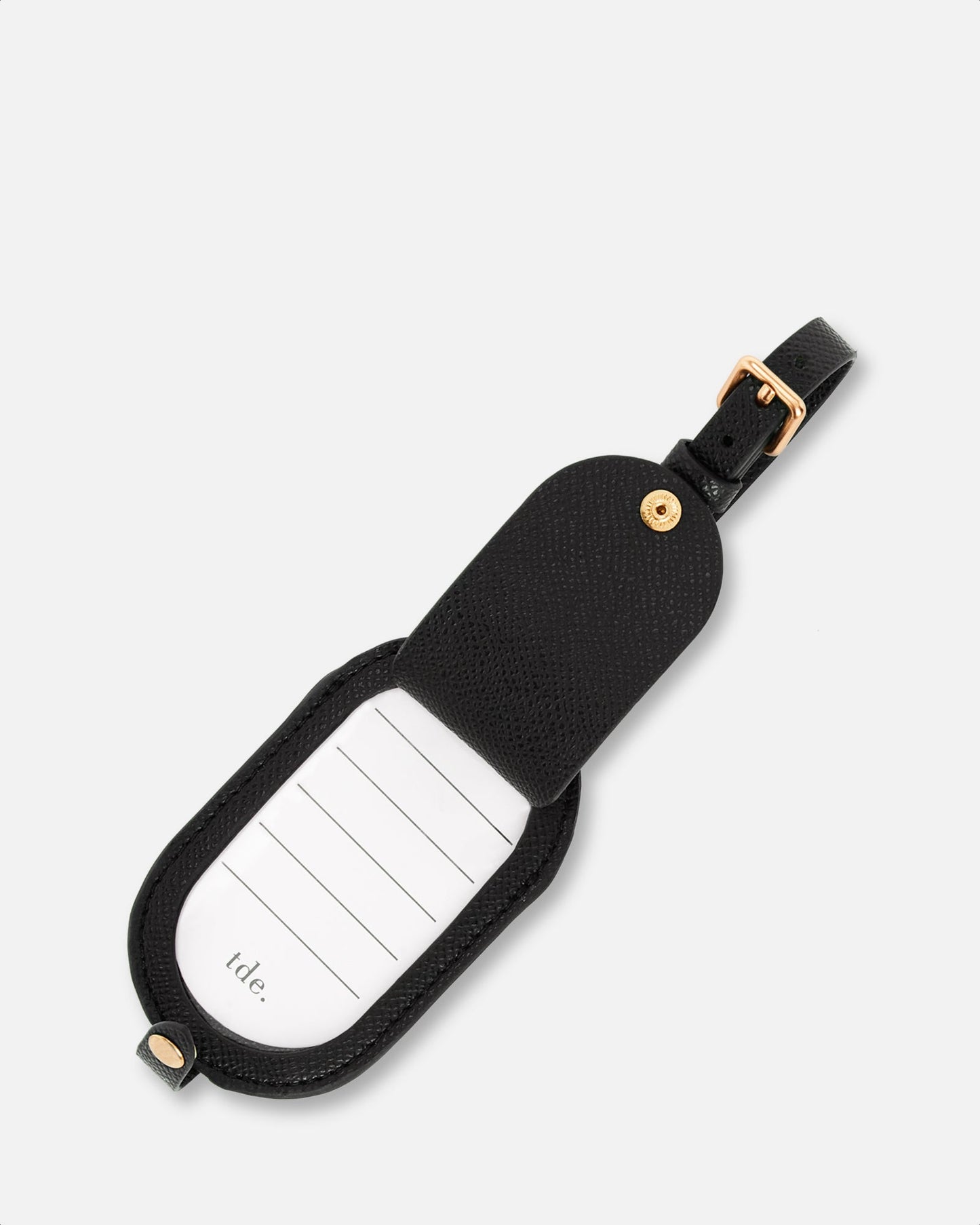 GROUP48 Essential Round Luggage Tag Recycled Saffiano (Black)