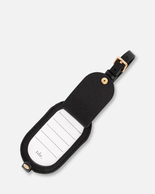GROUP48 Essential Round Luggage Tag Recycled Saffiano (Black)
