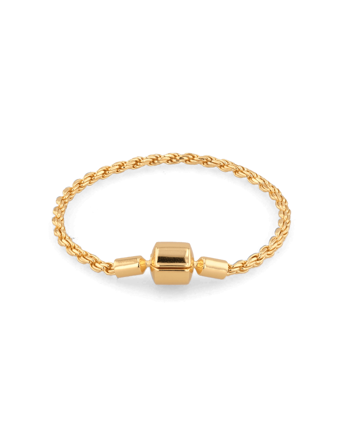 Image of Bracelets. Product name - La Mode Gold Rope Chain Bracelet in colour by brand - LAVANA