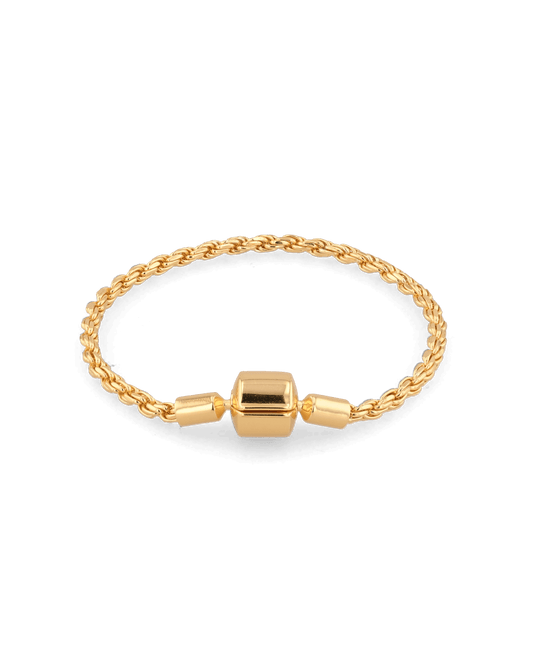 Image of Bracelets. Product name - La Mode Gold Rope Chain Bracelet in colour by brand - LAVANA