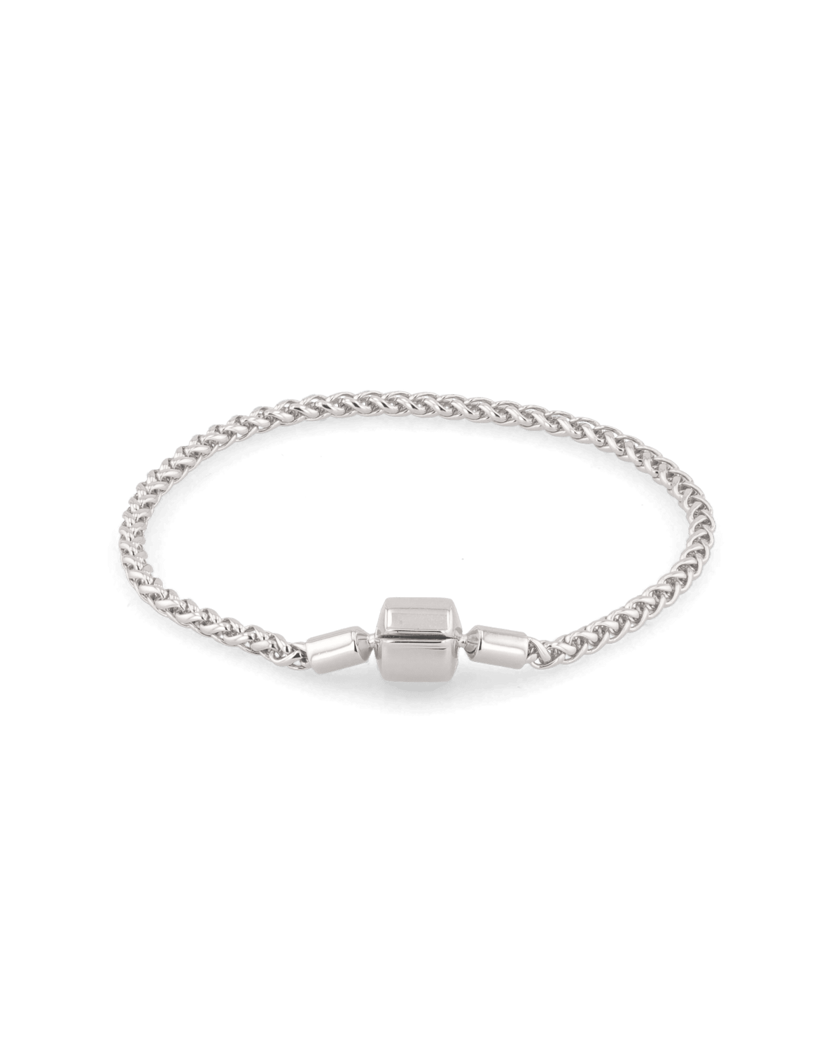 Image of Bracelets. Product name - La Mode Silver Wheat Chain Bracelet in colour by brand - LAVANA