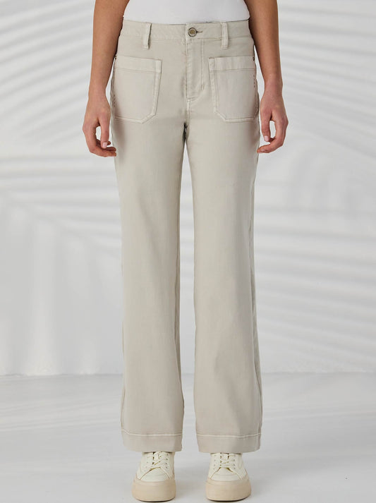 Image of Jeans. Product name - Lania The Label Chrome Jean in Almond colour by brand - Lania The Label