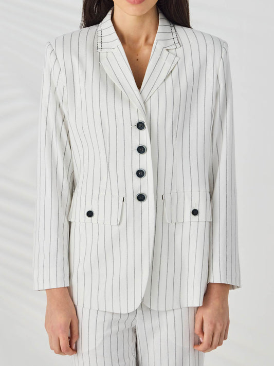Image of Coats & Jackets. Product name - Lania The Label Director Jacket in Off White colour by brand - Lania The Label