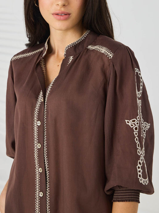 Lania The Label Chloe Shirt (Cocoa)