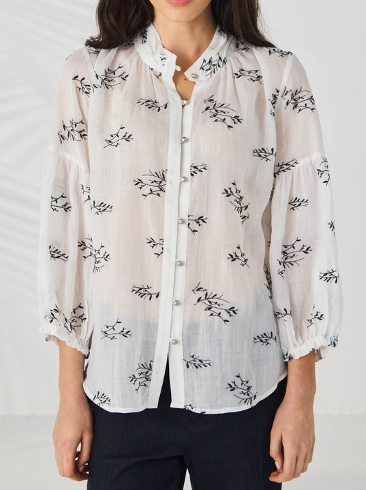 Image of Shirts. Product name - Lania The Label Twig Shirt in Off White colour by brand - Lania The Label
