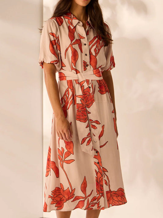 Image of Dresses. Productname: Lania The Label Chino Dress in Amber colour by brand - Lania The Label