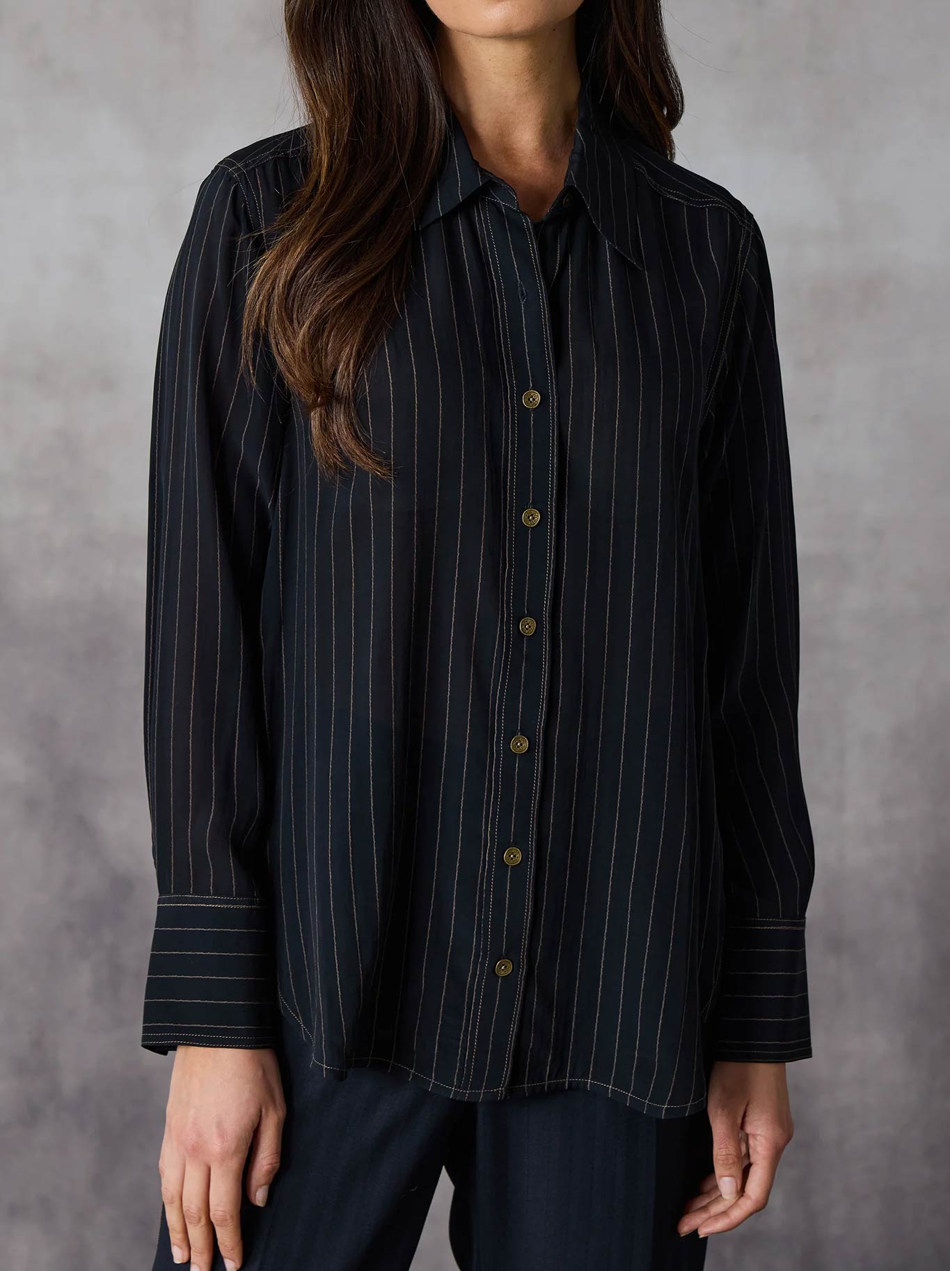 Image of Shirts. Productname: Lania The Label Paris Shirt in Midnight Clay colour by brand - Lania The Label