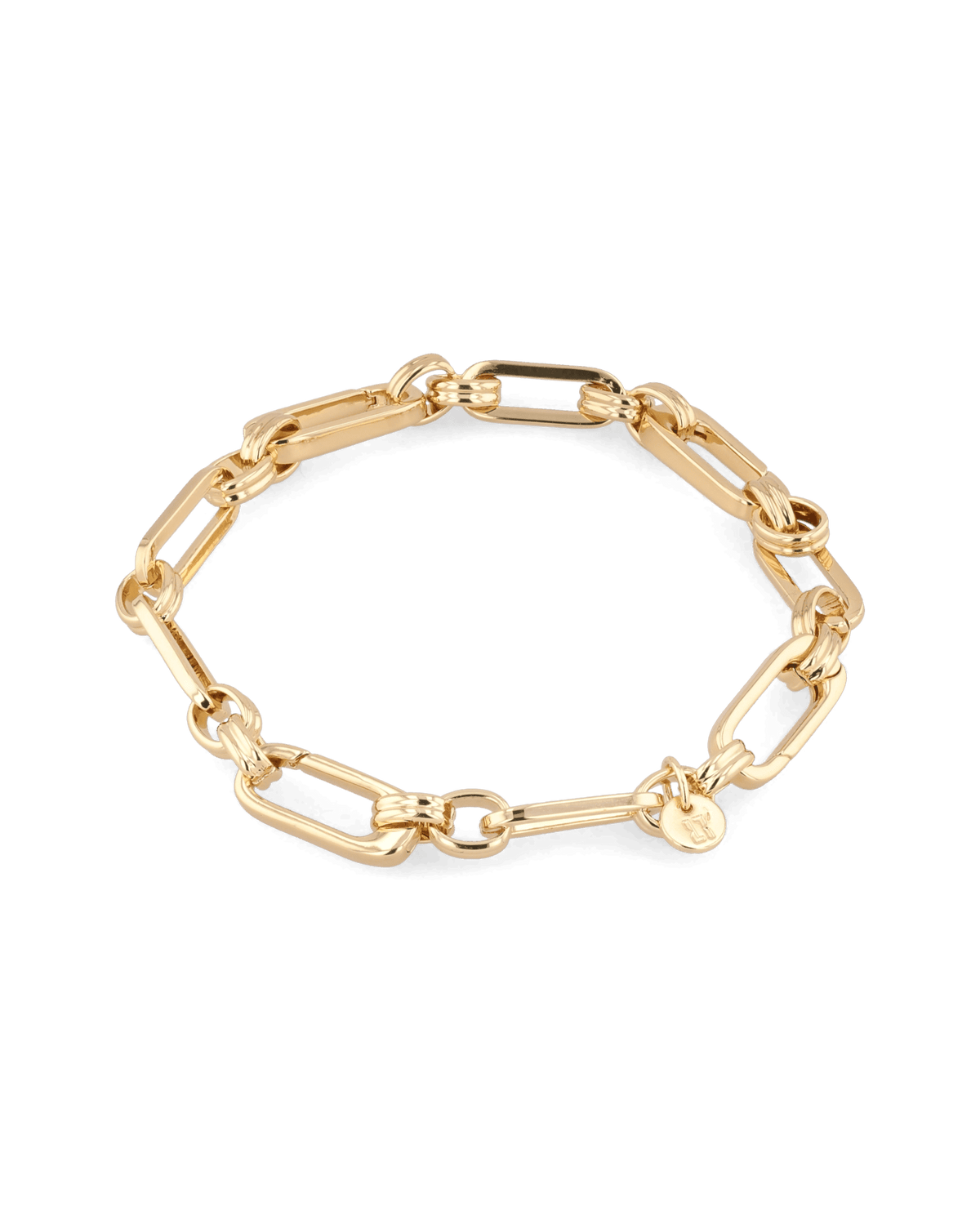 Image of Bracelets. Product name - Latch Link Gold Bracelet in colour by brand - LAVANA