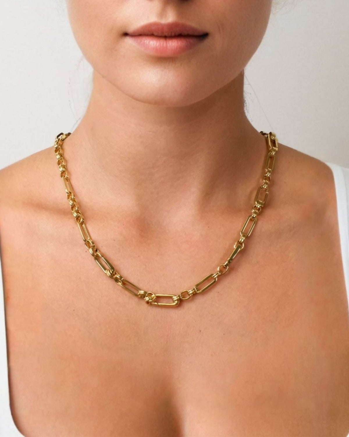 LAVANA Latch Link Silver Charm Necklace