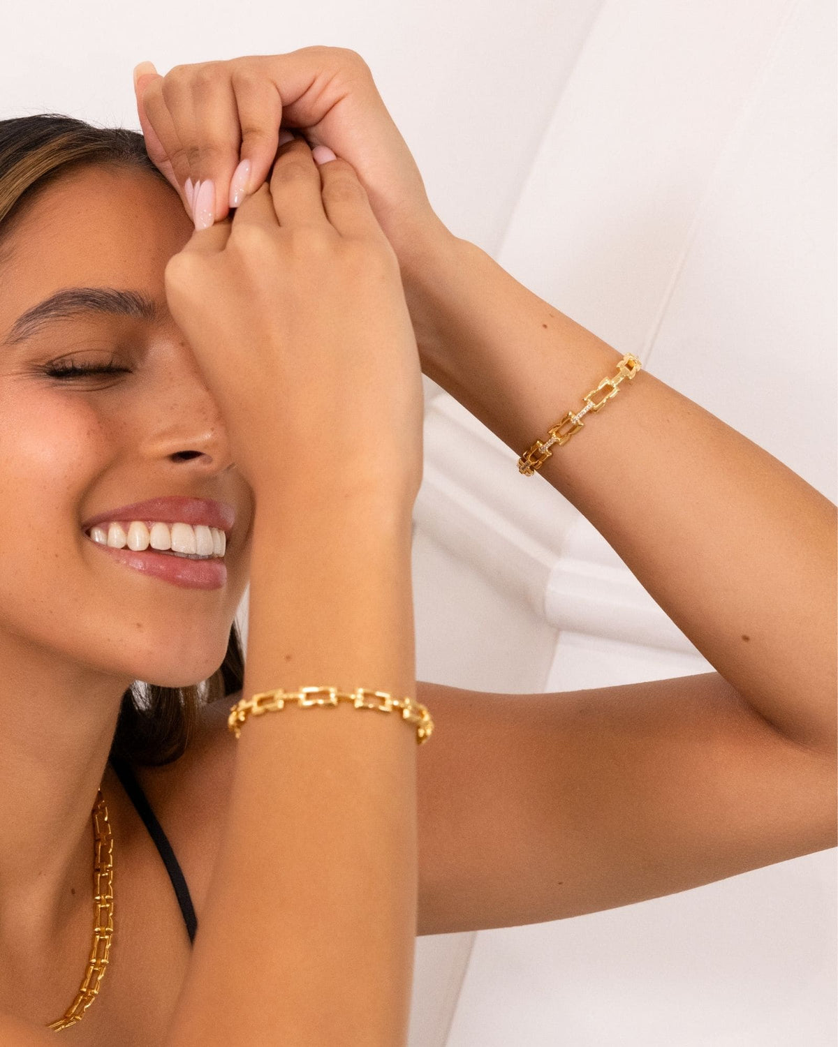 Lavana Signature Gold Diamond Bangle