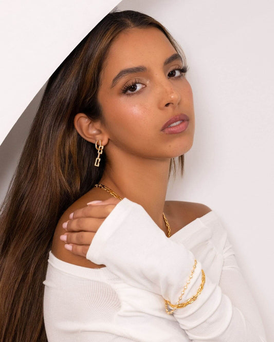 Lavana Signature Gold Diamond Earrings