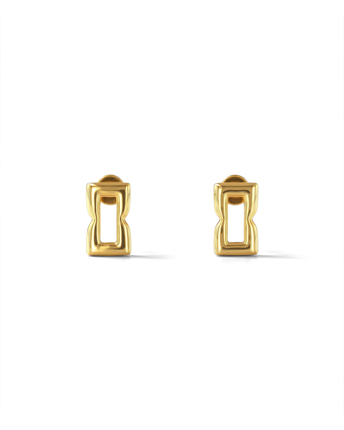 Image of Earrings. Product name - Lavana Signature Gold Studs in colour by brand - LAVANA