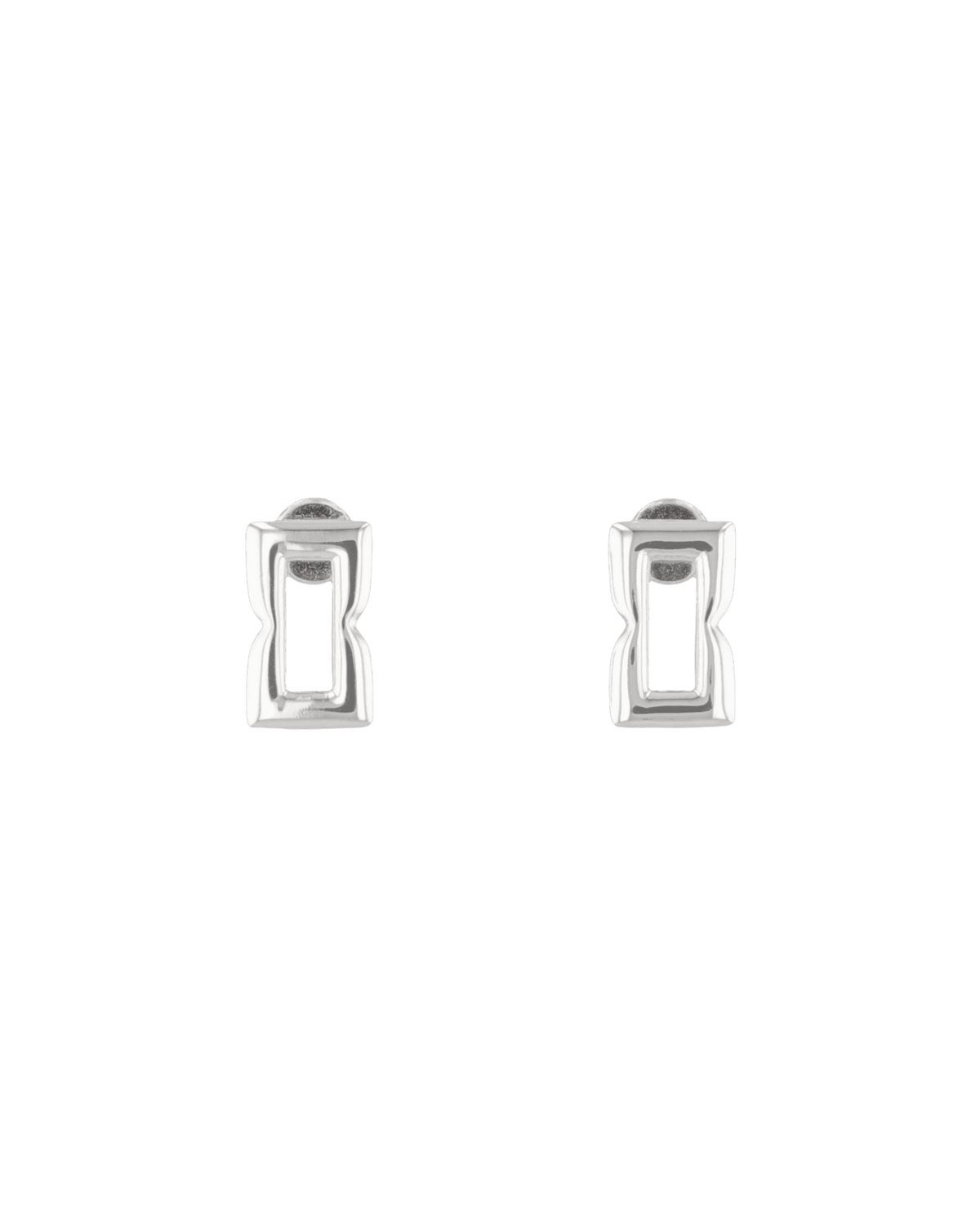 Image of Earrings. Product name - Lavana Signature Silver Studs in colour by brand - LAVANA