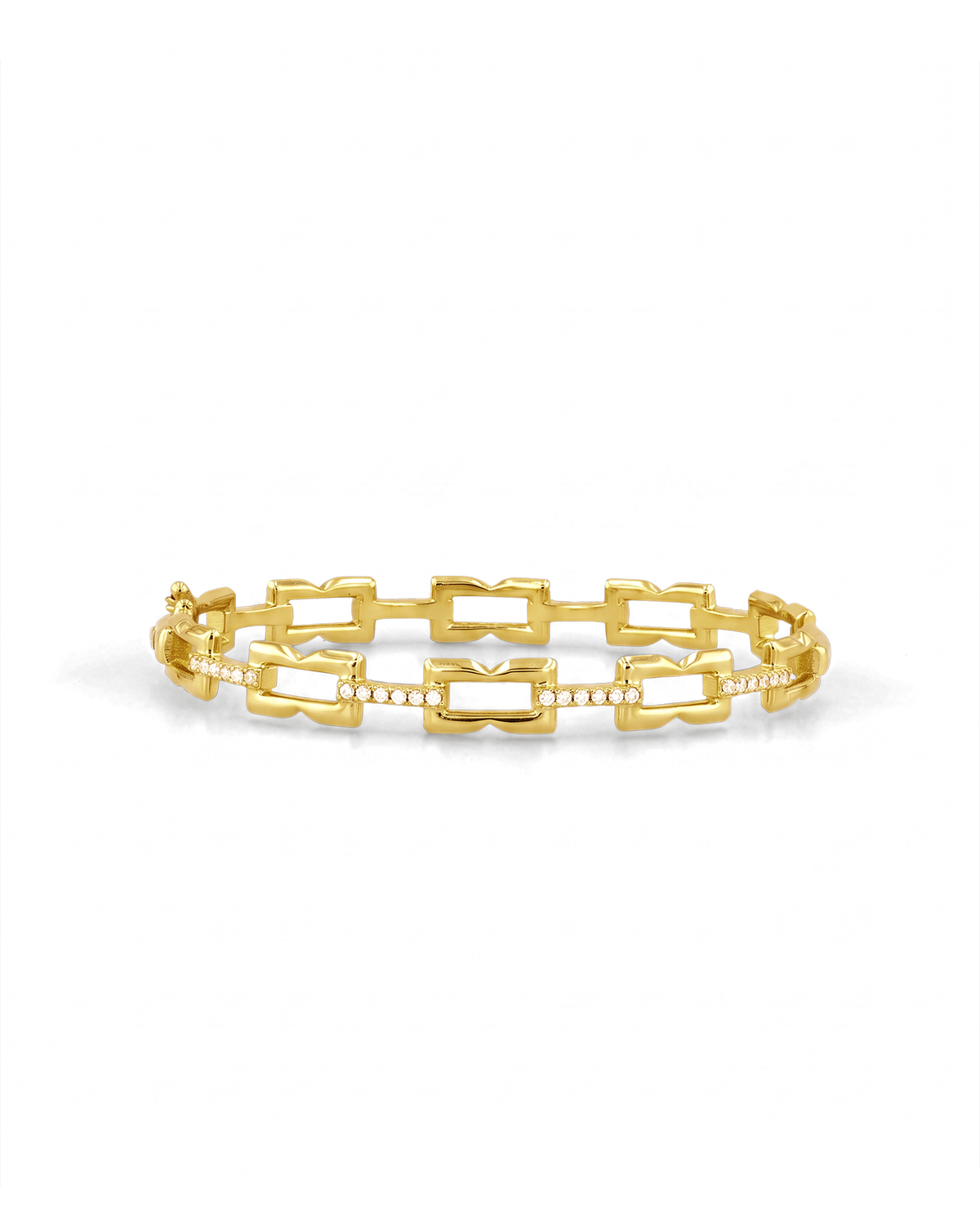 Image of Jewelry. Product name - Lavana Signature Gold Diamond Bangle in colour by brand - LAVANA