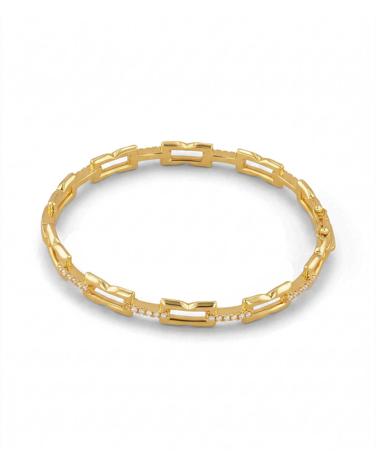 Lavana Signature Gold Diamond Bangle