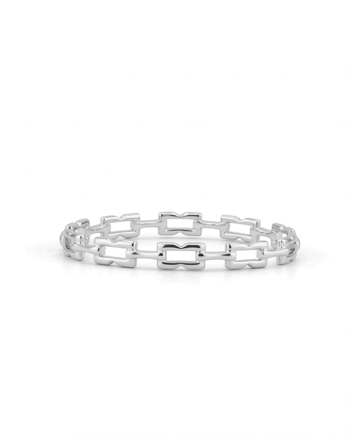 Image of Jewelry. Product name - Lavana Signature Silver Bangle in colour by brand - LAVANA