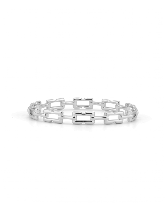 Image of Jewelry. Product name - Lavana Signature Silver Bangle in colour by brand - LAVANA