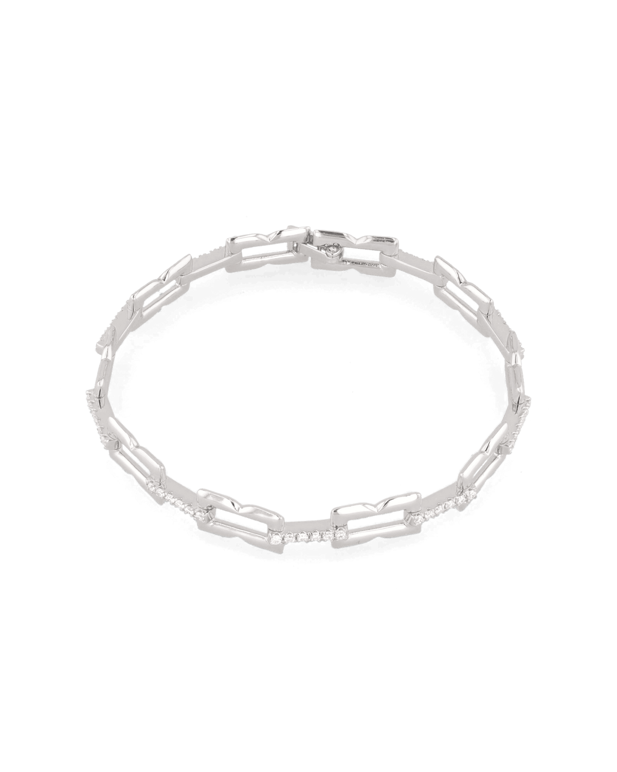 Image of Bracelets. Product name - Lavana Signature Silver Diamond Bracelet in colour by brand - LAVANA
