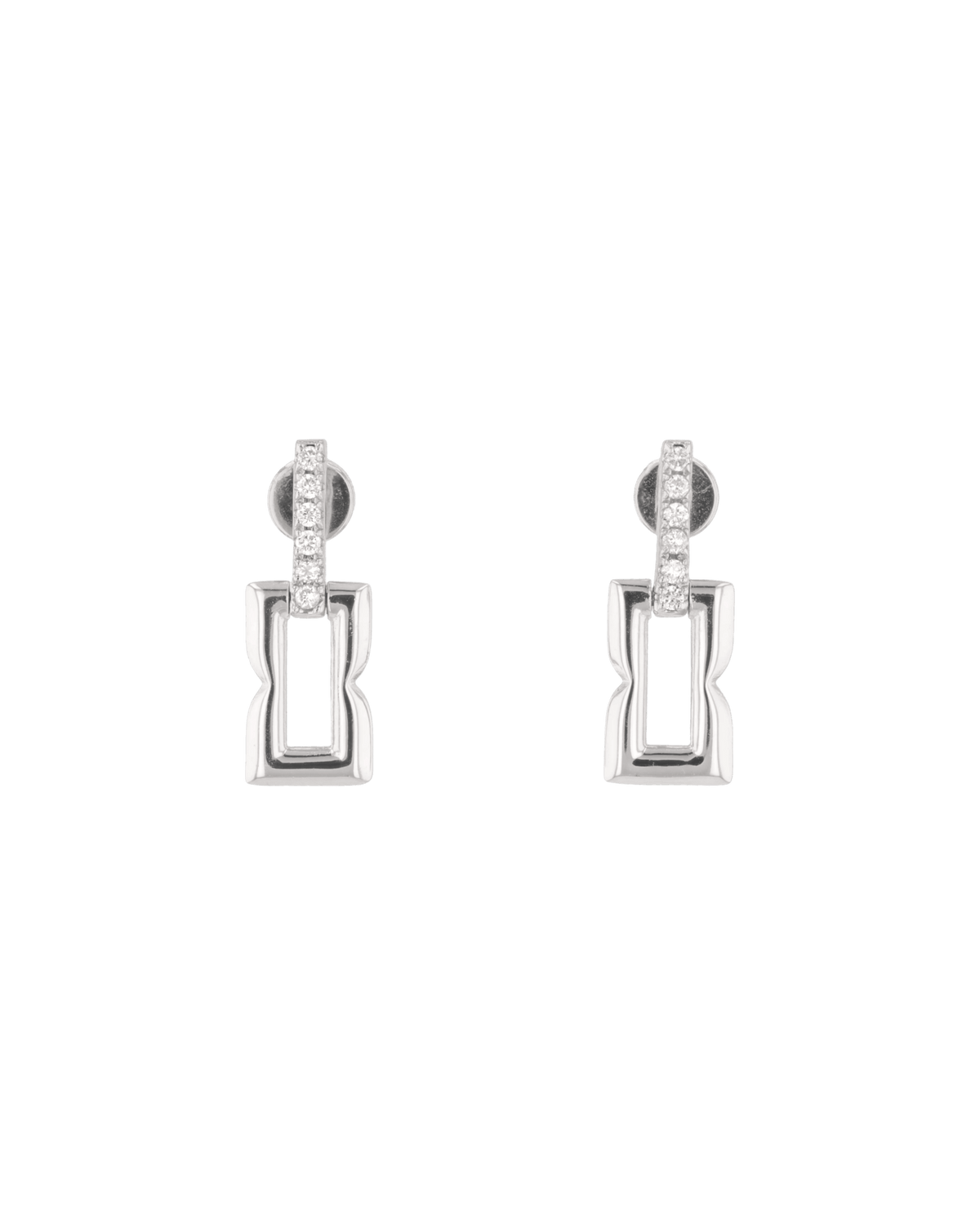 Image of Earrings. Product name - Lavana Signature Silver Diamond Studs in colour by brand - LAVANA